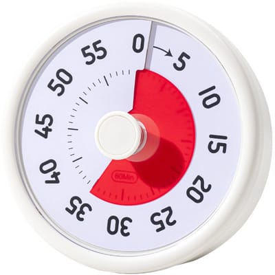 Timer - Visuele aftelling - Digitale regenboogwekker - 60-minutenweergave met geluidssignalen - Levendige kleuren - gemakkelijk af te lezen - Geschikt voor fitness - studie - tijdbeheer - koken - keukentimer - Stil tijdbeheer - Parelwit