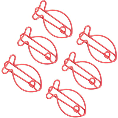 100 Pièces Trombonnes Poisson Rouges Mignonnes Trombonnes Métalliques Clips Marque-pages Décoratifs Document pour École