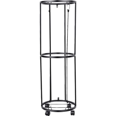 Bal Bewaar Mand met Wielen Stille Universele Zwenkwielen Opbergrek Multi Sport Balhouder Voor Thuis Sportschool School black