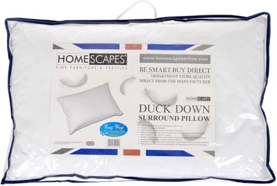 Homescapes 3-kamer kussen 50x75 cm, medium-zacht met veren kern en dons