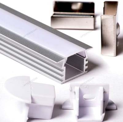 Inbouw Aluminium Profiel voor LED Strips 3 Meter 22x12mm met Witte Deksel