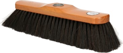 Bezemkop - 32 cm - Bruin Gelakt - Zacht Paardenhaar - Binnenbezem