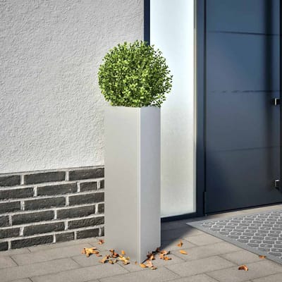 vidaXL - Plantenbak - driehoek - 30x26x75 - cm - gegalvaniseerd - staal