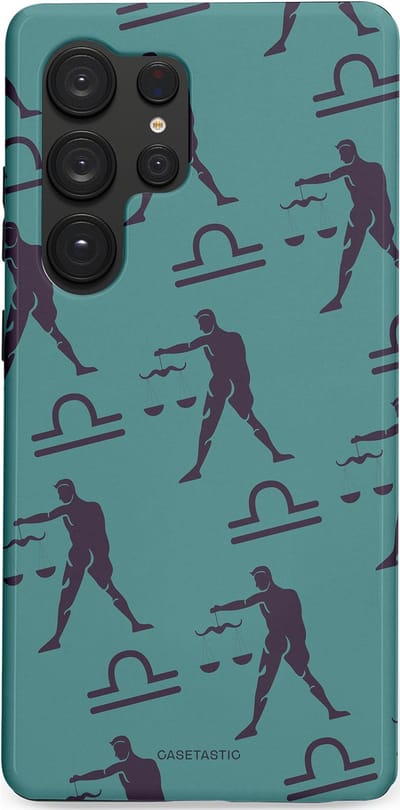 Casetastic Hoesje Geschikt voor Samsung S25 Ultra - Stijlvolle Beschermende Duo-layer Case - Zodiak weegschaal