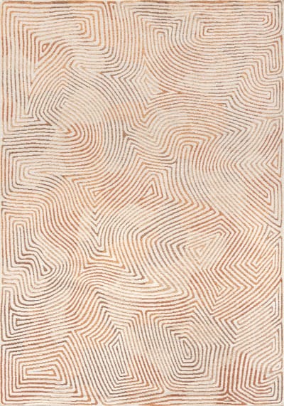 Wasbaar Binnen & Buiten Vloerkleed - 140 x 140 cm - Louis De Poortere Coral Indian Sand - Laagpolig Tapijt - Gerecycled PET - Made in Belgium - Circulair