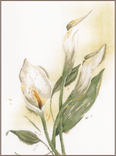Lanarte Borduurpakket - Borduurset - Borduurpakket volwassenen - Telpakket kit - 50 x 60cm - Calla Lily - PN-0008015