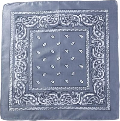 Fako Fashion - Bandana - Hoofddoek - Mondbescherming - Zakdoek - Sjaal - Paisley - Grijs