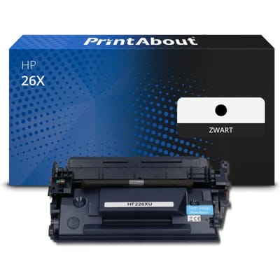 PrintAbout huismerk Toner 26X (CF226X) Zwart Hoge capaciteit Geschikt voor HP