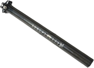 Fiets Zadelpen - Zadelpen Onderdeel - Sportief Fietsen - Lichtgewicht Koolstofvezel - 31.6mm x 400mm - Zwart Glanzend