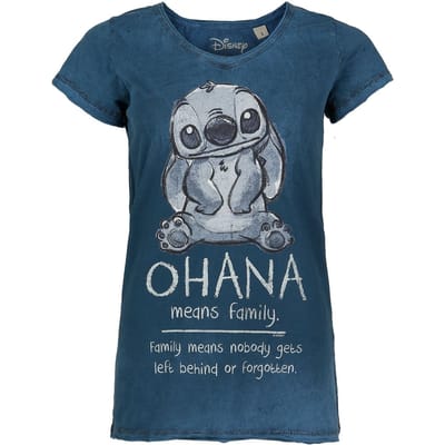 Lilo & Stitch - Disney T-shirt - Las Ohana - S tot 4XL - voor Vrouwen - blauw