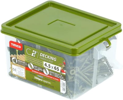 Terrasschroeven Verdeelbaar TX20 Verzonken Kop Groen Gecoat - 4.5 x 65mm - Verpakking van 250
