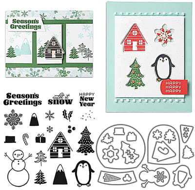 Dailygoods- Snijstempel Stansset Hoogwaardige Materialen - Stempelset Kinderen - Stempelset Volwassenen - Kerstmis - Scrapbooking - Afmetingen 14 cm x 14 cm