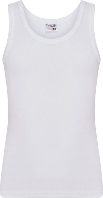 Beeren Bodywear Jongens Singlet 1-pack PA/EA - Wit - Maat 110/116