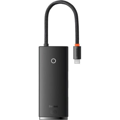 Baseus Lite-serie 5-poorten USB‑C-dockingstation (USB‑C naar HDMI + 3x USB 3.0 + PD) - zwart