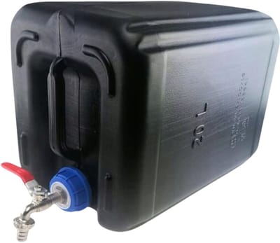 Anwicar Jerrycan voor Water - 20 L - Watercontainer met Kraantje en Dop - Waterdispenser Camping - Zwart