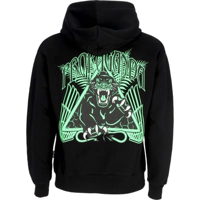 Mannenhoodie Driehoek Panther Hoodie Zwart