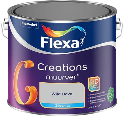 Flexa - Creations Muurverf Zijdemat - Wild Dove - Mengverf - 2,5 L