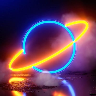 Neon verlichting planeet - Neon wandlamp - Neon ligt - Led - Blauw - Sfeerverlichting - Neonlicht - Neon lamp - Planeet - Neonverlichting - Neon verlichting - Tafellampen - Verlichting - Kindertafellampen - Kinderlamp – Kinderkamer