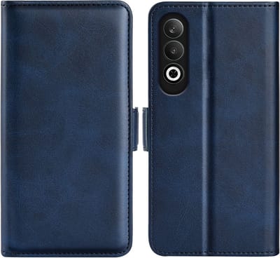 MobyDefend Hoesje - Geschikt voor OnePlus Nord CE 4 - Luxe Wallet Book Case (Sluiting Zijkant) - Blauw