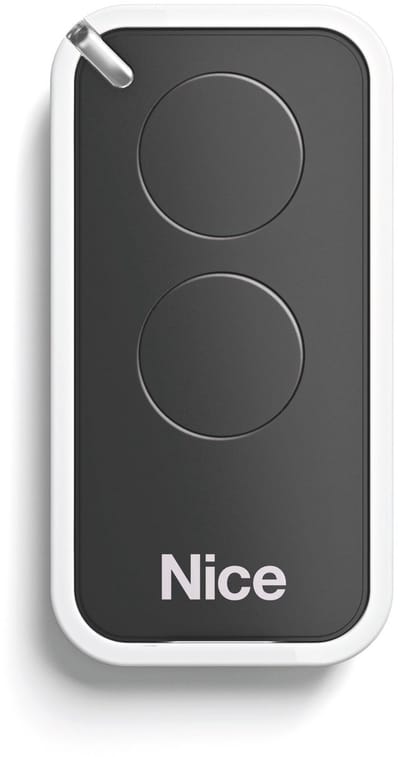 Nice INTI-2 handzender zwart 2-kanaals - 433MHz - handzender voor garage en toegangspoorten van het merk Nice