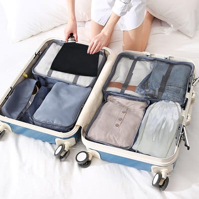 Dailygoods- Stofzakken 4 Stuks - Zachte Zijde - Trekkoordsluiting - Handtas/Schoenen/Accessoires - Ademend - Reisopslag - Opslagzakken