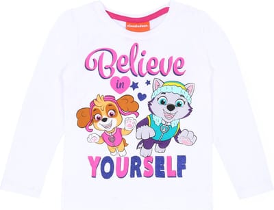 Witte Skye en Bos Psi Patrol Nickelodeon meisjesblouse