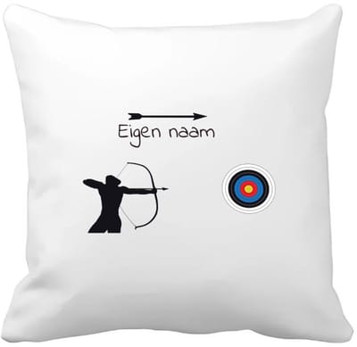 Akyol - boogschieten met naam Kussen hoes - Sport - boogschieters - cadeau - verjaardag - geschenk - gepersonaliseerde jongens en meisjes - 40 bij 40 cm