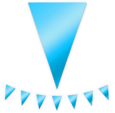 BTH - Slingers - Metallic Blauw - Slingers Verjaardag - Vlaggenlijn - Verjaardag Versiering - Babyshower - Vlaggetjes