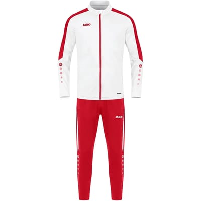 Jako Power Polyesterpak Kinderen - Wit / Rood | Maat: 128