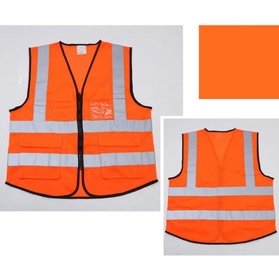Veiligheidsvest met Reflecterende Strip Hoge Zichtbaarheid Reflecterend Vest met Zakken Rits Bouw Werkvest gray