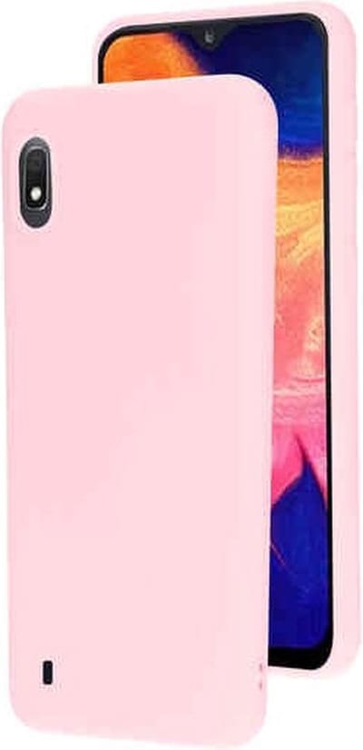 LuxeBass Hoesje geschikt voor Samsung Galaxy A10S - Anti Scratch - Silicone case - Kunststof - Soft cover - Roze