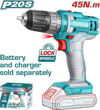 TOTAL TOOLS - Accuboormachine - 45NM - 2 speed - 15+1 Torque setting