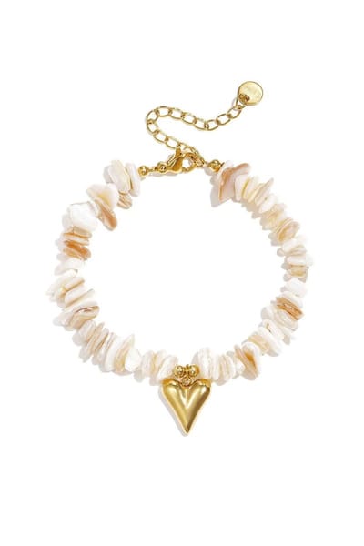 Armband Met Stenen Kralen - Hartvormig - Cadeau - Goudlief.nl
