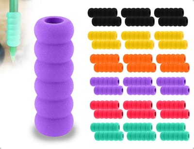 Allecto - Pencil Pots - Ergonomische Schrijfhulpen - Comfortabele Grip - Set van 36 - Geschikt voor Kinderen en Volwassenen - Diverse Kleuren
