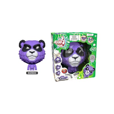 BTF Splats Head - Paarse wolf knuffel speelgoed van 11 cm - Duurzaam