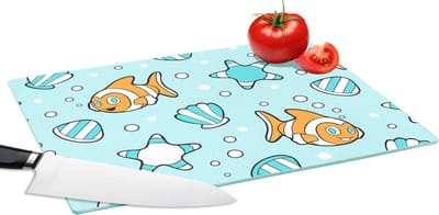 Glazen Snijplank - 39x28 - Patroon - Clownvis - Zee - Dieren - Snijplanken Glas
