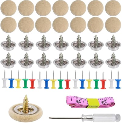Dailygoods- Knoppen 65 Stuks - Klinknagels - Decoratieve Reparatieknop - Bevestiging Autodak - Universeel - Verstelbaar Deksel - Autodakknoppen