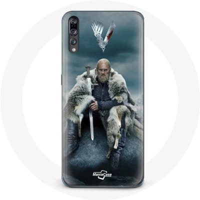 Hoesje voor Huawei P20 - Vikingen - Ragnar Lothbrok - Grijs - Hard - Bescherming