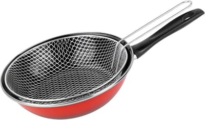Friteusepan 26 cm - Geëmailleerd Staal - Geschikt voor Inductie