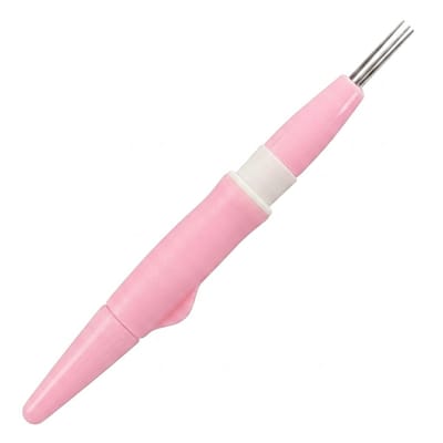 Roze vilt naald tool unisex enkel stuks naald vilt pen met beschermkap en ergonomisch handvat voor wol vilten handwerk