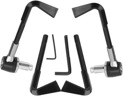 Motorhandgreep Beschermers - Remhendel Covers - Motorfiets Beschermen - Aluminium Legering Materiaal - 22mm Stuur - Zilver