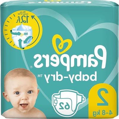 Babyluiers maat 2 - Wegwerpluiers - Droog en comfortabel - Tot 12 uur bescherming - 62 stuks - Wit