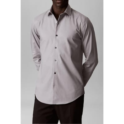 Calvin Klein Slim Essential Twill Straight Shirt Pure Gray Taglia: 39 | Camicie Business Outlet | Uomo | Grigio