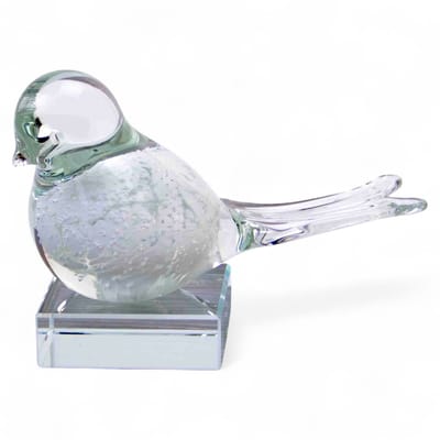 Loranto - Mini urn Vogel - Wit met Bubbels - Kleine Urnen voor Thuis