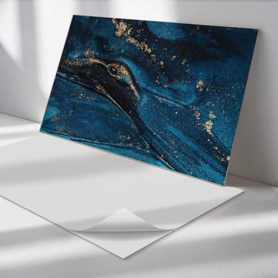 Wallfluent Vinyl Wandpaneel - Abstract patroon met golven Zelfklevend Muurpaneel - 100 cm x 50 cm - Marine Vinyl Wandpaneel - 1 stuk - Rechthoekig Wandbekleding Vinyl - Texturen Wandpaneel - Vinyl Wandbekleding - Wandpaneel Keuken en Badkamer