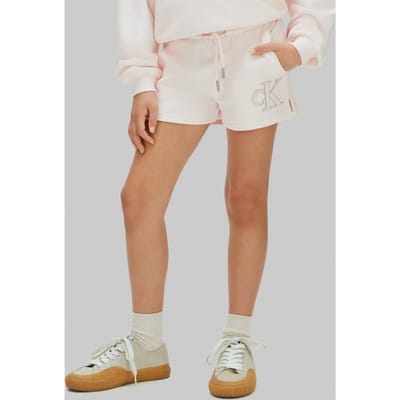 Calvin Klein Girls Ck Logo Knit Shorts Pearl Taglia: 8 | Pantaloni Outlet | kids | Bianco