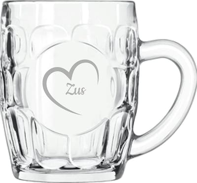 Gegraveerde Bierpul 55cl Zus met hartje