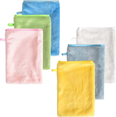 Set van 6 Flanellen Gezichtsdoekjes, 15 x 21 cm, Extra Zacht, Herbruikbaar, Ideaal voor Make-up Verwijdering en Gevoelige Huid