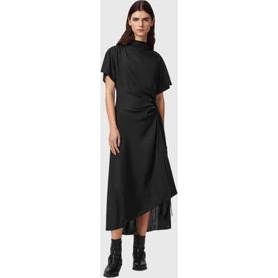 AllSaints Rosie Silk Dress Black Taglia: 4 | Maxi abiti Outlet | Donna | Nero