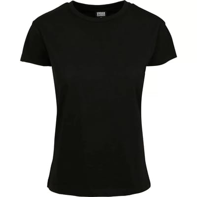 Urban Classics - Basic Box Dames T-shirt - L - Zwart